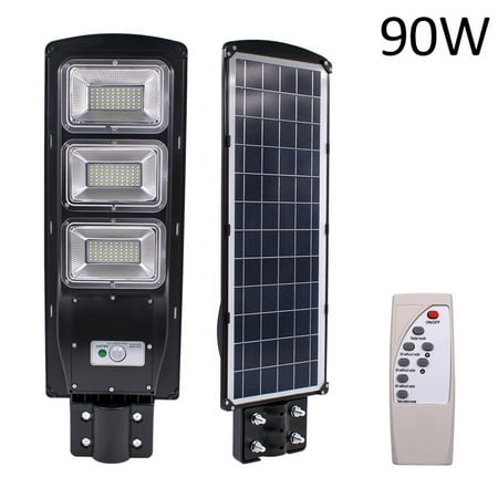 

TANGNADE 90W LED Solar Street Light PIR Motion Sensor Wall Timing Lamp+Remote