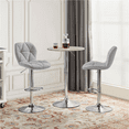thumbnail image 5 of Alden Design Adjustable Counter-Height Faux Leather Modern Barstool, Set of 2, Light Gray, 5 of 10