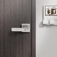 thumbnail image 6 of PWTOOL Passage Door Lever Handlesets 12 Pieces Metal Door Lever Lock Square Panel for Commercial Bathroom Bedroom Left or Right Handing calm, 6 of 9