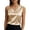 Beige-06, variant on Women's Satin Tank Top Elegant Irregular Shoulder V Neck Camisole Dressy Blouse for Party & Work