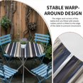 thumbnail image 5 of Colored Stripes Fitted Tablecloth with Elastic Edged, Round Table Cloth for Dining Table, Blue Black White Brown Abstract Lines Waterproof Oil Proof Table Cover for Indoor Outdoor 36"-44", 5 of 8