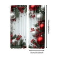thumbnail image 3 of Oliegs Bas de Noël Rideaux Imprimés de Fête 2 Pcs de Rideaux Plats 2D Imprimés Rouges avec Flocon de Neige et Motifs Convenant à la Chambre et au Salon Couverture Chauffante, 3 of 5