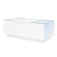 thumbnail image 6 of Harper & Bright Designs Modern Coffee Table with LED Lights, Rectangle Center Table with Storage, White Coffee Table with Drawers for Living Room, 6 of 10
