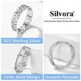 thumbnail image 4 of Silvora Celtic Knot Ring for Women Men 925 Sterling Silver Finger Rings Promise Ring for Her Jewelry Gift Size 5-11, 4 of 9