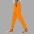 thumbnail image 2 of UngA Women'S Dress Pants Wide Leg Palazzo Pants for Women - High Waist Casual Beach Lounge Pants Loose Dress Pants Stretchy Trousers Orange,L, 2 of 6