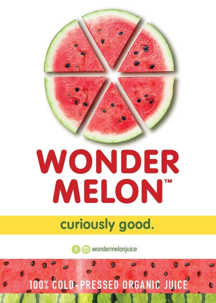 Wonder Melon Organic Watermelon Juice with Lemon & Cayenne, 8.45oz 6 Pack 100% Juice, Cold Pressed