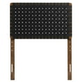 thumbnail image 4 of Sparta Weave Vegan Leather Twin Headboard in Walnut Black, 4 of 9