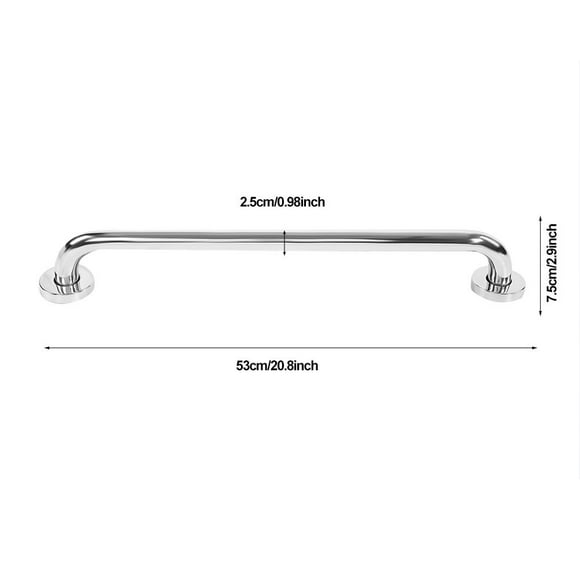Greensen Safety Hand Rail, Stainless Steel Grab Bar,50cm Thicken Stainless Steel Bathroom Bathtub Grab Bar Safety Hand Rail for Bath Shower Toilet