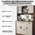 thumbnail image 3 of Zocalo Armario de Cocina 5 Niveles con Puertas y Cajones | Gran Capacidad, Multiusos,  Blanco, 3 of 8