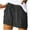 Dark Gray, variant on Mrat Compression Shorts Ladies Womens Plus Size Comfy Drawstring Casual Elastic Waist Pocket Loose Shorts Pants Satin Cargo Pants for Women S-256 Dark Gray 4XL