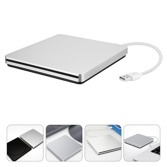 GOOHOCHY  DVD Burner Recorder USB 3. 0 Drive Laptop Computer Laptops Computers Silver