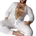 thumbnail image 2 of Men's One Piece Long Johns Night PajamaXL, 2 of 3