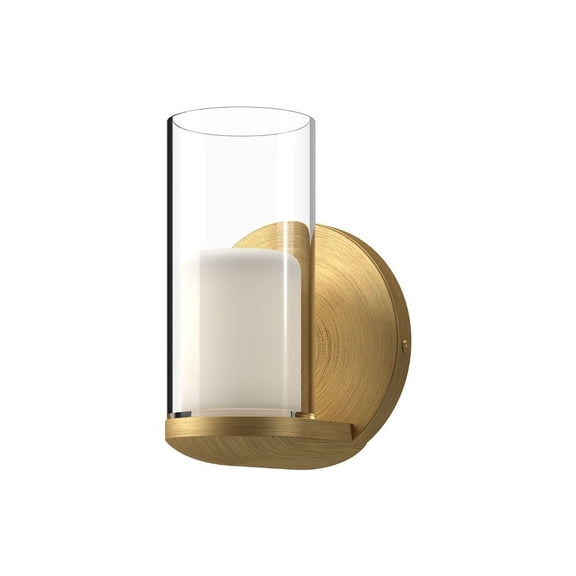 WS53505-BG/CL-Kuzco Lighting-Birch - 6W LED Wall Sconce-6.88 Inches Tall and 3 Inches Wide-Brushed Gold Finish