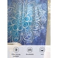 thumbnail image 6 of Sheer Curtains 96 Inches Long, Boho Flowers Semi Sheer Curtains Light Filtering Window Treatment, Blue Floral Bohemian Vintage Country Privacy Voile Drapes for Living Room Bedroom 52x96 Inch, 6 of 7