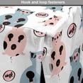 thumbnail image 4 of Farm Animal Dog Crate Cover, Repetitive Pattern of Cartoon Pigs, Easy to Use Pet Kennel Cover Small Dogs Puppies Kittens, 7 Sizes, Blue Grey Blush, by Ambesonne, 4 of 6