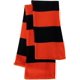 thumbnail image 1 of Sportsman - Bufanda de punto de rugby, negro naranja Sportsman Bufandas, 1 of 1