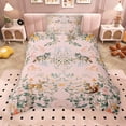 thumbnail image 2 of Erosebridal Tropical Flower Twin Bedding, Woodland Animal Wolf Deer Duvet Cover Set, Pink Reversible, 2pcs 1 Duvet Cover and 1 Pillowcase, No Comforter, 2 of 6