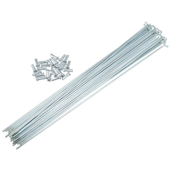 24pcs 13G J Bend Bicycle Galvanized Spokes 271mm 10.71" Cycle Spokes with Nipples for Mountain Bike MTB