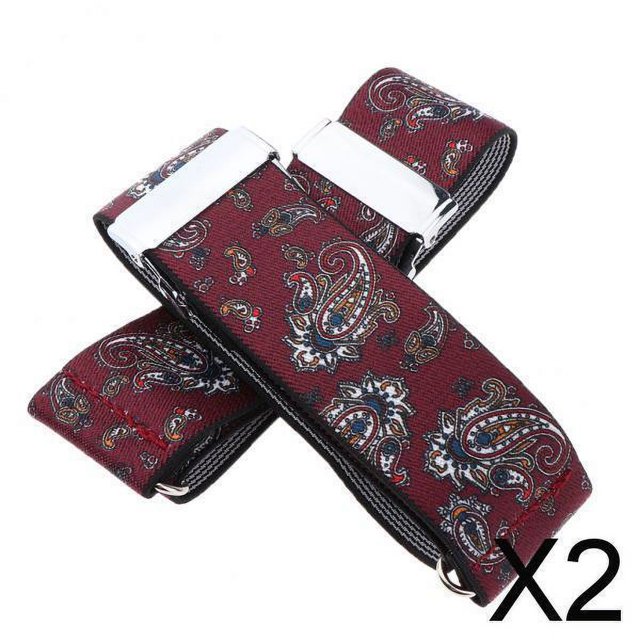 2 Soportes Elásticos Antideslizantes Para Mangas De Camisa, Ligas Para Brazaletes De Lunares, Color Burdeos2 2 piezas