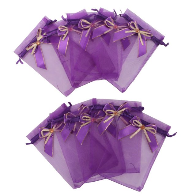 GUOOL 10pcs Drawstring Bowknot Gift Bags Wedding Favor - , 13 x 18cm
