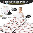 thumbnail image 3 of Pioneer Flower Floral Print Pattern Teens Toddler Nap Mat with Pillow, Sleeping Mat Bag for Preschool Daycare 59"x22", 3 of 6