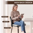 thumbnail image 5 of Daluvenix Dining Chairs Set of 2 PU Leather Kitchen Dining Chairs With Cushion Seat And Metal Legs, Easy Assembly, Black, 5 of 10