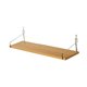 thumbnail image 5 of Estante de pared de madera organizador de almacenamiento para pasillo con ganchos, estante flotante para sala de estar, candelabro, libros,, 5 of 9