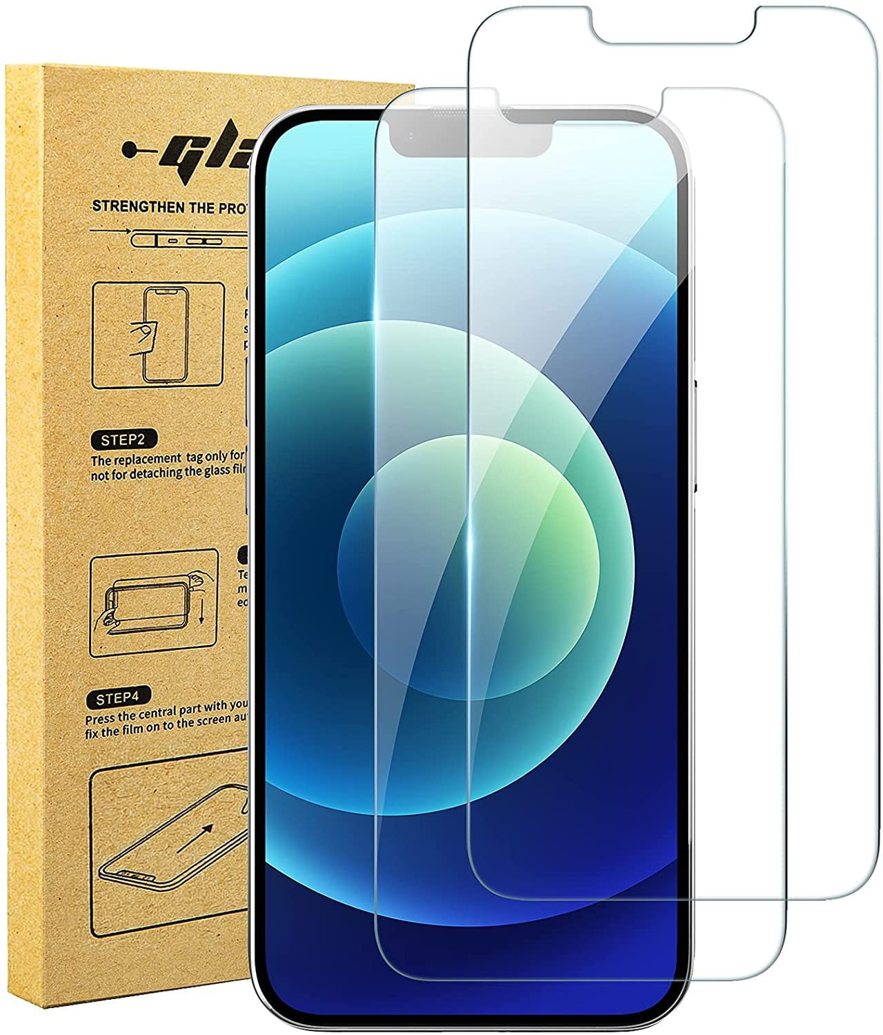 Clear Glass Screen Protector Compatible For IPhone 13 13 Pro 13 Pro Max