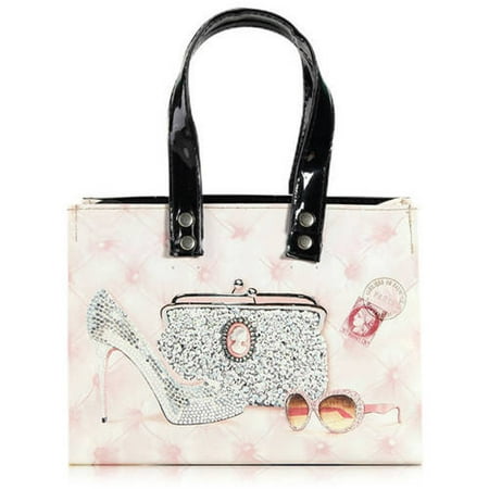 Women Tote Truly Chic Diamons PU Leather, Travel, Beach, Big...