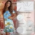 thumbnail image 5 of FKELYI Women's Nightgowns Soft Sleepwear Dress Crew Neck Sleep Dress Daisy Butterfly Print Comfy Button Down Pajama Dress Short Sleeve Loungewear for Spring Summer, L, 5 of 6