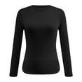 thumbnail image 4 of felwors Womens Long Sleeve Shirts Basic Compression Going Out Crop Tops Fall Fashion Y2K Clothes 2026 (Black, XS), 4 of 4