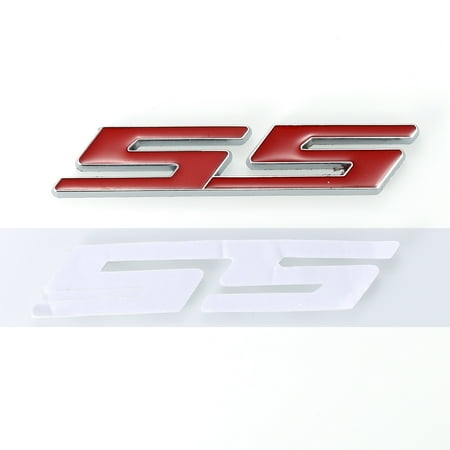 - Red Zinc Alloy SS Emblem Rear Trunk Decal badge Sticker For Chevrolet Camaro Car MZ