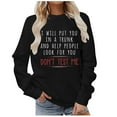 thumbnail image 3 of Day Crewneck Sweatshirts Women Long Sleeve Letter Graphic Printed Hoodless Pullover Sweatshirts Blouse Top Light Pullover Sweatshirt Women Sweatsuit Womens Hoodies Sweatshirts Ladies Zip up Sweater, 3 of 3