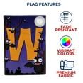 thumbnail image 4 of America Forever Monogram Halloween Bat Garden Flag 12.5 x 18 inches Letter W Double Sided Small Flags for Outside, Holiday Party Yard Outdoor Halloween Horror Nights Flag, 4 of 6
