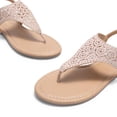 thumbnail image 4 of Sandalia DREAM PAIRS plana nude con tira en T y pedrería talla 7.5, 4 of 7