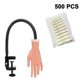 thumbnail image 1 of Mano de modelo de práctica de uñas, para entrenamiento de manicura con 500 piezas de uñas postizas,11 Feliz Sencillez, 1 of 5
