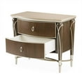 thumbnail image 5 of Michael Amini Villa Cherie Wood & Marble Nightstand in Hazelnut Brown, 5 of 13