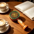 thumbnail image 4 of Portable Handheld Fan USB Rechargeable Mini Fan 3 Speed Vintage Floral Design Phone Stand Cooling Fan, Compact Strong Airflow Phone Holder Fan, For Travel Office Home Shopping Outdoor Use, 4 of 6