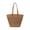 Brown, variant on Boho Women Straw Tote Bag, Large Capacity Weaving Top Handle Bag for Summer Vacation Travel Beach Shopping Work Daily Use (Striped Black)