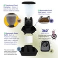 thumbnail image 5 of Feeding Friend® Automatic Dog & Cat Food Feeder with Water Dispenser – Smart Pet Feeder with Portion Control, OLED Display, Anti Jam Design, Battery Operated Dispenser for Medium Pets 15-30 - Black, 5 of 7