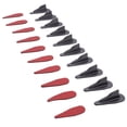 thumbnail image 3 of Ikon Motorsports Compatible with Universal Spoiler V Style Generator Adhesive Shark Fin EVO Style 10Pcs Carbon PP, 3 of 7