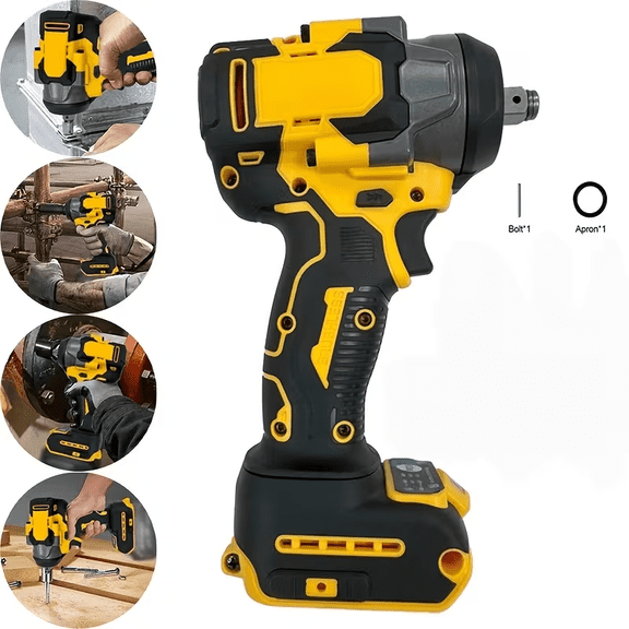 HELMSHAR 1/2" High Torque Cordless Impact Wrench, 400 Ft-Lb (540Nm), 3-In-1, Compatible with Dewalt 20V MAX Battery, Tool solely (No Battery), for Auto Repair, Tire Removal, Garage
