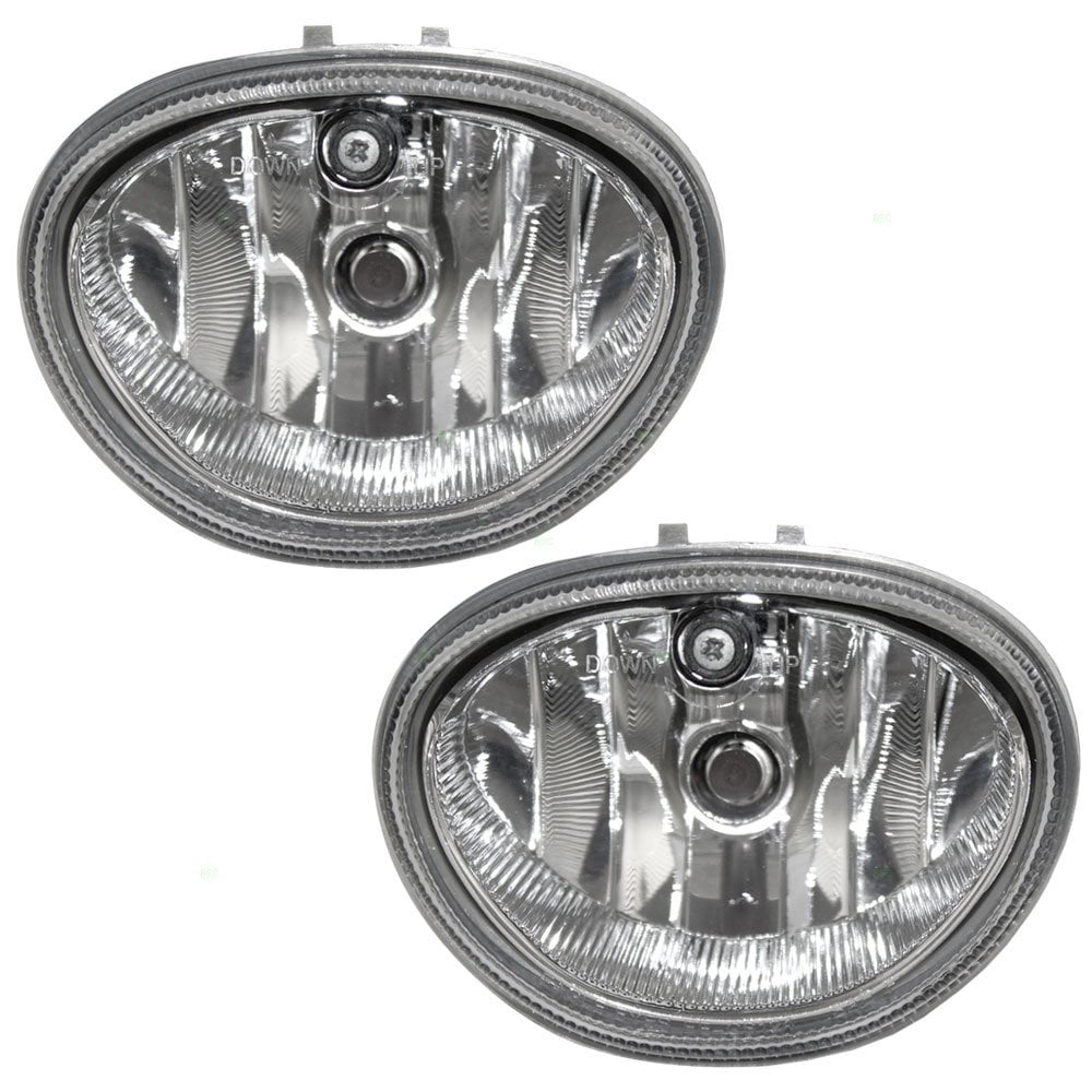 Chrysler w/o Bulb Dodge PAIR Fog Lamp Lights Fits Jeep Left or Right