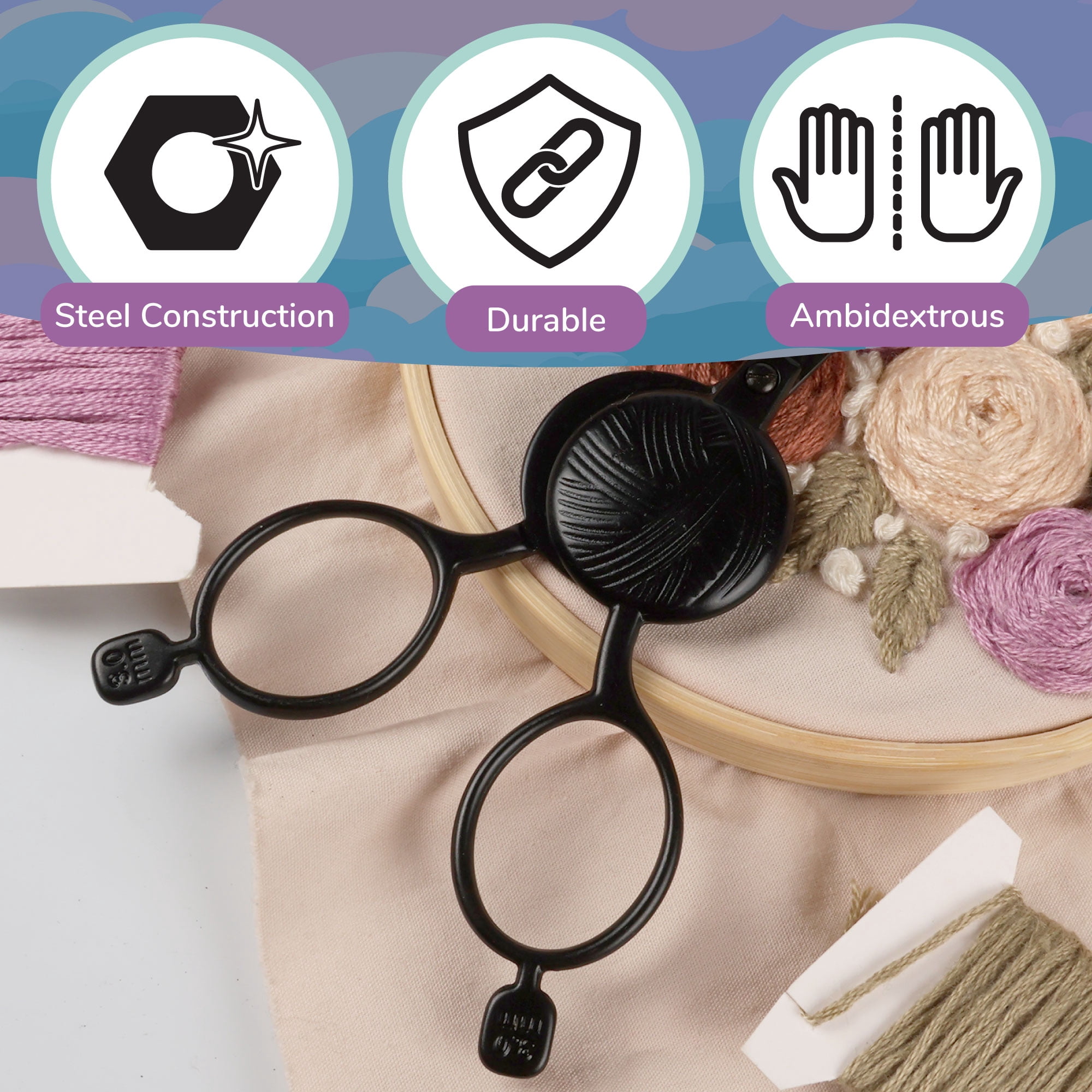 JubileeYarn Yarn Ball Embroidery Craft Scissors - Black - 3 Pairs