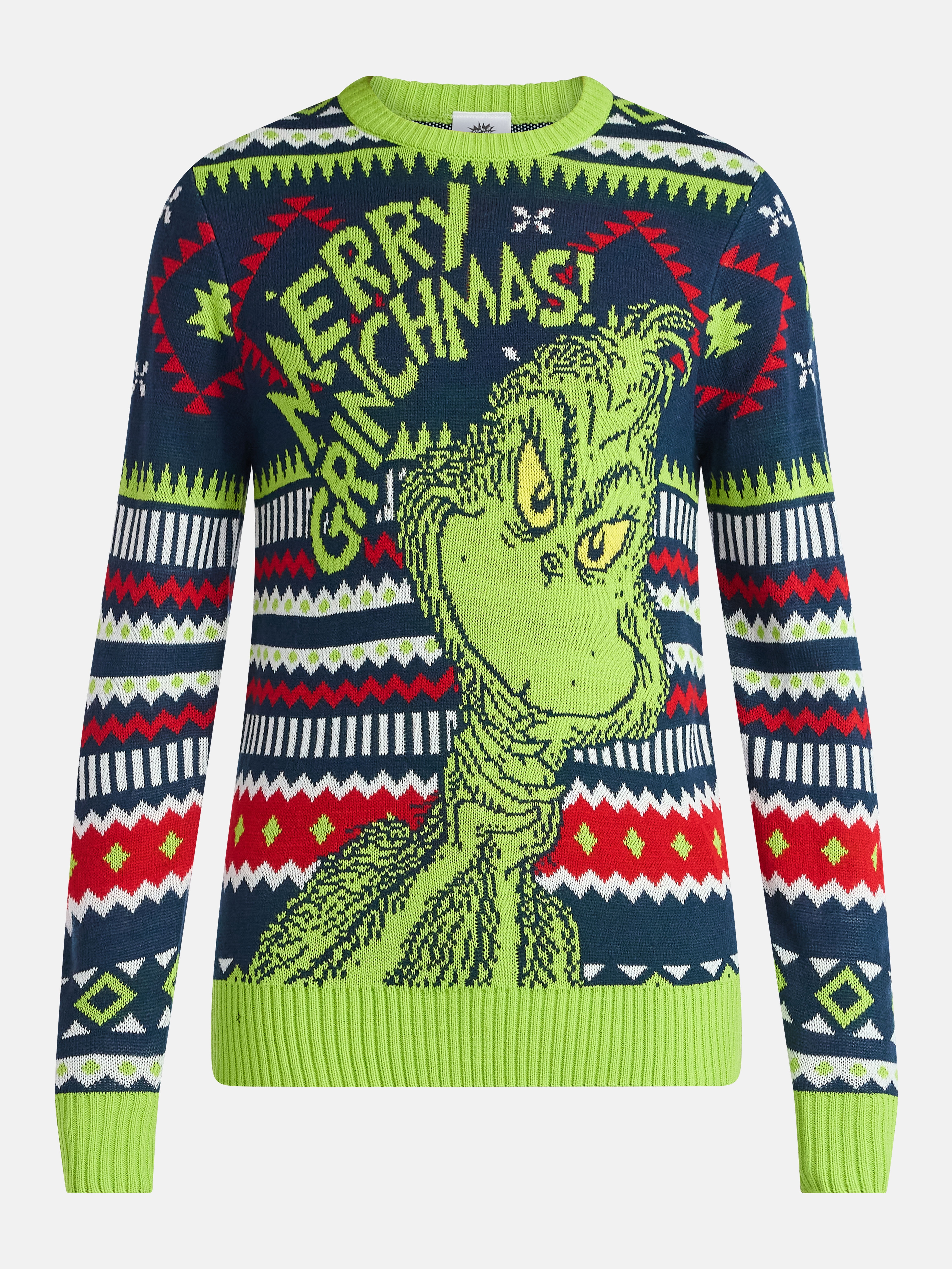 Merry Grinchmas Men's and Big Men's Holiday Sweater, Sizes S-3XL