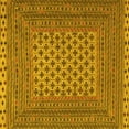 thumbnail image 1 of Ahgly Company Machine Washable Indoor Square Southwestern Yellow Country Area Rugs, 8' Square, 1 of 4