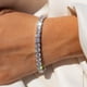 thumbnail image 3 of Pulsera de circonita de una sola fila de 4 mm con cadena de tenis de diamantes redondos y completa, joyería de hip hop, pulsera de tenis, 3 of 5