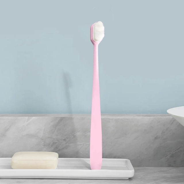 Cepillo de Dientes Ultrasuave con Nanotecnología: Cerdas para Dientes Sensibles Fibra, Rosa MNFD