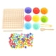 thumbnail image 1 of Wooden Disc Beads Game Educational Counting Puzzle Color Sorting Stacking Art Toys for Toddlers Kids, 1 of 5