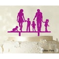 thumbnail image 1 of Personalized Family Cake Topper Custom Silhouette Wedding Cake Topper Cake Decorations Option Available 6-7 Inches Wide, 1 of 1